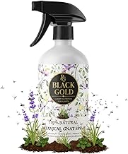 Black Gold Gnat Stop Spray – Natural Fungus Gnat Killer & Soil Treatment – Botanical Plant Insect Control – Stops Gnat Life Cycle – Safe Indoor Plant Care, 500ml (500ml Spray Bottle)
