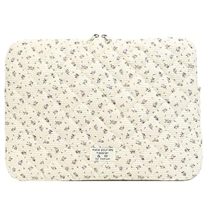 TIAASTAP Blümchen Laptop Sleeve, Weiches Cord Laptop Hülle für 11/13/15 Zoll MacBook Air, iPad, Laptops, Stylisches iPad Tasche Case für Damen