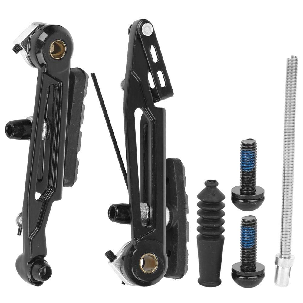 Bicicletta V Brake Folding- Una Coppia di Parti in Lega di Alluminio ad Alta Resistenza Pieghevole Nero Braccio Lungo V Freno Pinza Bici Pieghevole
