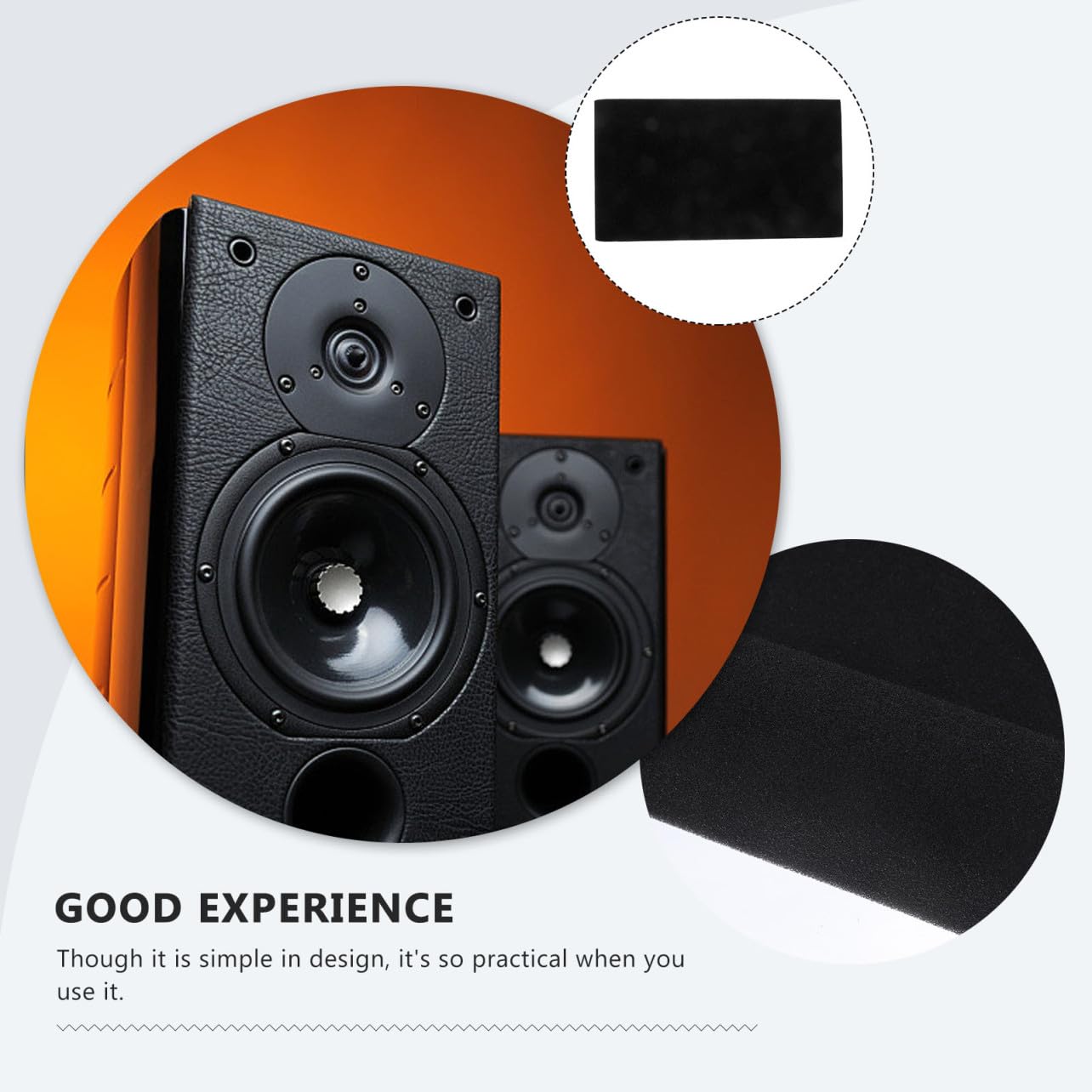 TOYANDONA 6piezas Almohadillas Acústicas De Esponja Para Aislamiento De Sonido Reducción De Vibraciones y Eco Para Altavoces y Estudio De Grabación