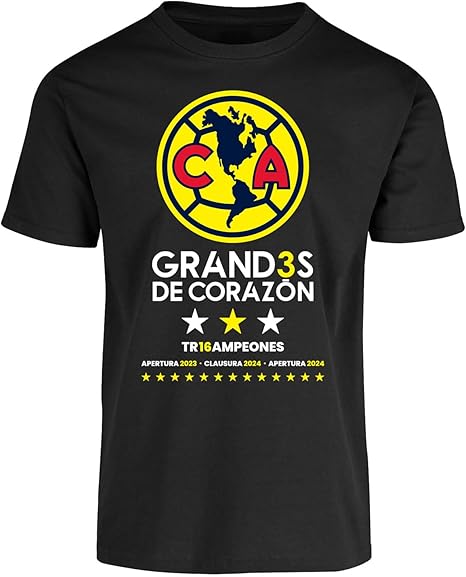 Playera Del America Original Nueva Genu00e9rico 2024 TRICAMPEON 16