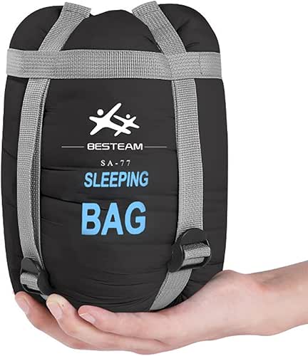 Warm Weather Sleeping Bag - Portable Waterproof Compact Lightweight, Packable
