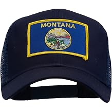 Montana State Flag Patched Mesh Cap