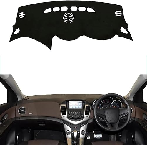 HATHWAY Fit for Chevrolet Cruze 2016-2019,Car Dashboard Cover,Black Dashmat Cover Dash Mat,Dash Board Cover Mat,Car Interior Accessories