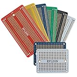 EPLZON Prototype Board Lötbares Breadboard Doppelseitig Leiterplatte PCB Circuit Board zum Schweißen von Arduino, DIY elektronische Artikel(6 Stück + 2 Stück,Multicolor)