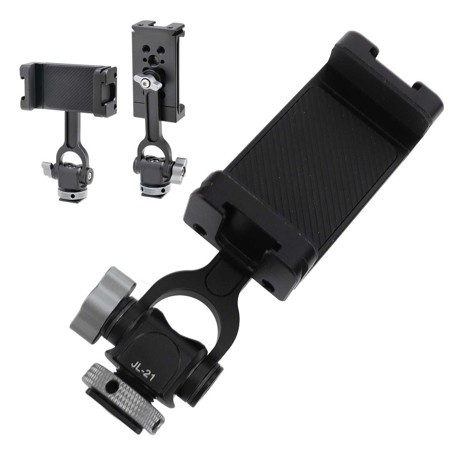 Adaptador de abrazadera para teléfono celular con soporte de zapata fría, rotación de 360 grados, trípode de aleación de aluminio, soporte para teléfono