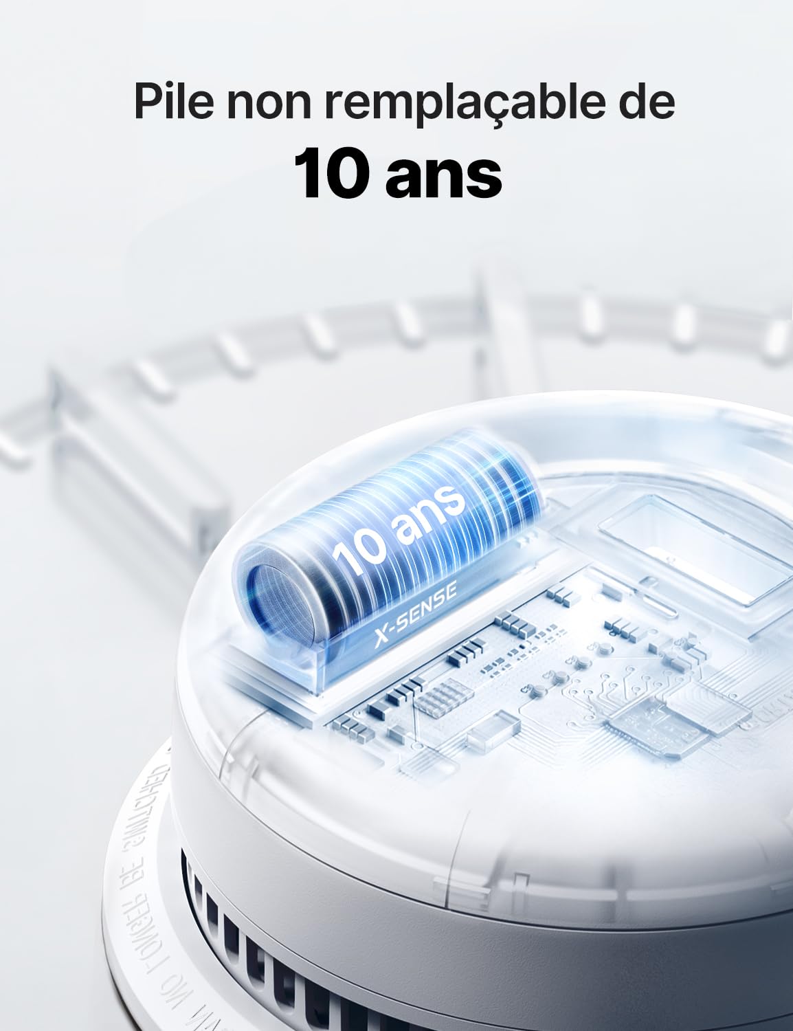 X-Sense Détecteur de Fumée et de Monoxyde de Carbone Autonome de 10 Ans, Détecteur de Fumée et de CO avec Bouton de Test, Vérification Automatique, Selon EN14604 et EN50291, SC07