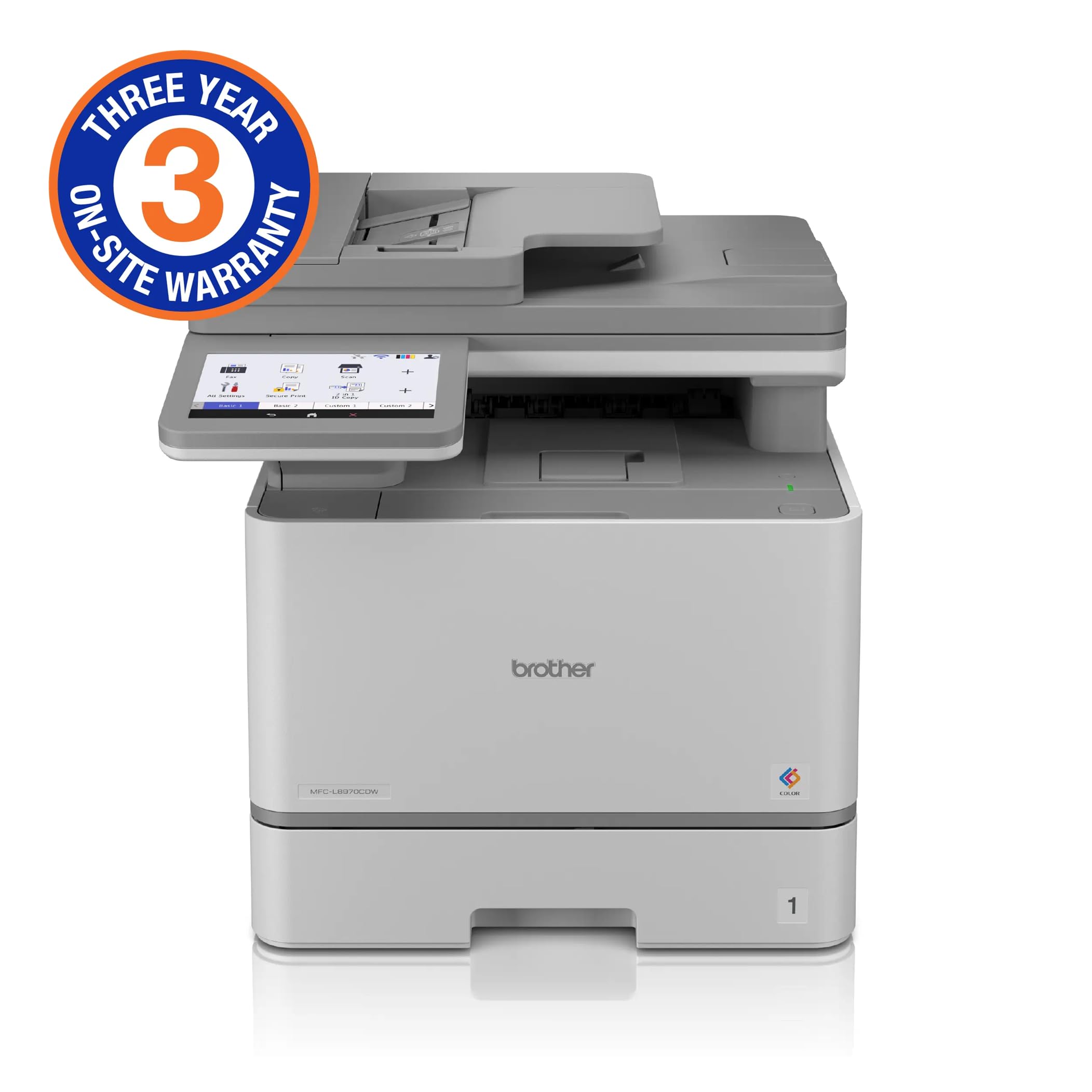 Brother MFCL8730CDW Multifunzione Laser a Colori 31 ppm Stampa Copia Scan Fronte/Retro Touchscreen 8.8 cm WiFi LAN USB NFC
