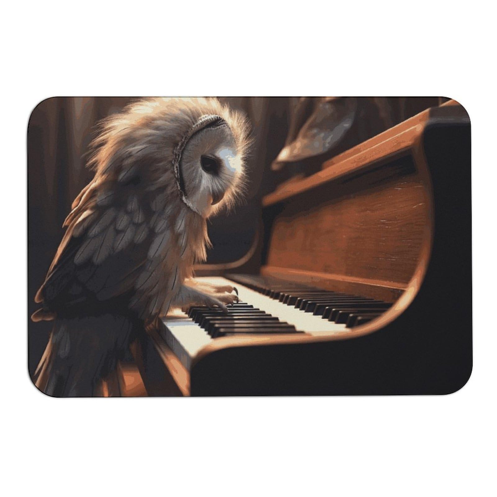 Tapis absorbant hibou et piano pour accueillir vos invités avec style
