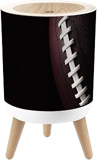 Bathroom Trash Can with Lid American Football Poster Close up Garbage Bin Waste Basket for Kitchen Office Bedroom Decoration Diaper Pail 1.8 Gallon