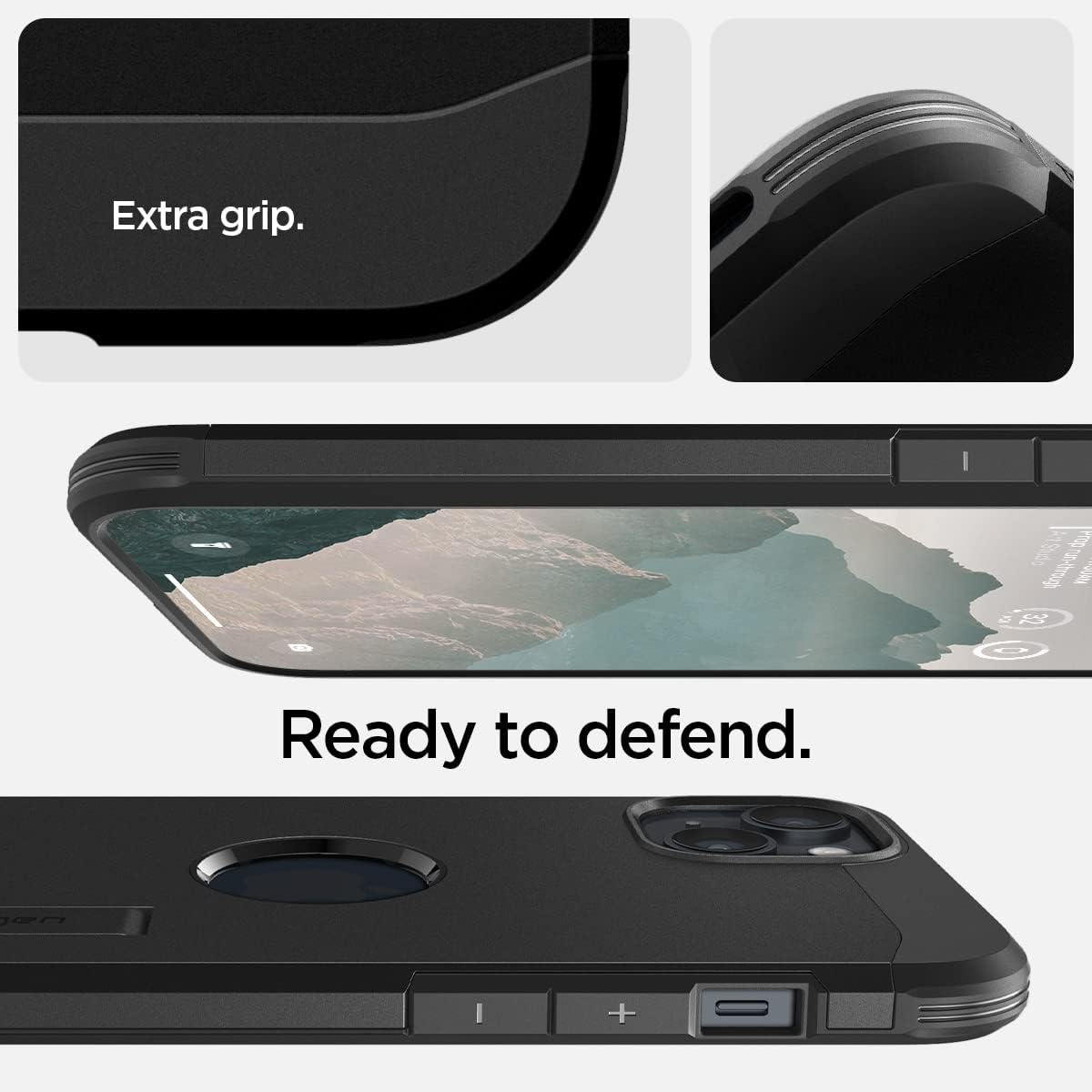 Spigen Tough Armor MagFit Designed for iPhone 14 Case (2022) [Kickstand] [Military-Grade Protection] Compatible with MagSafe - Black - Image 3
