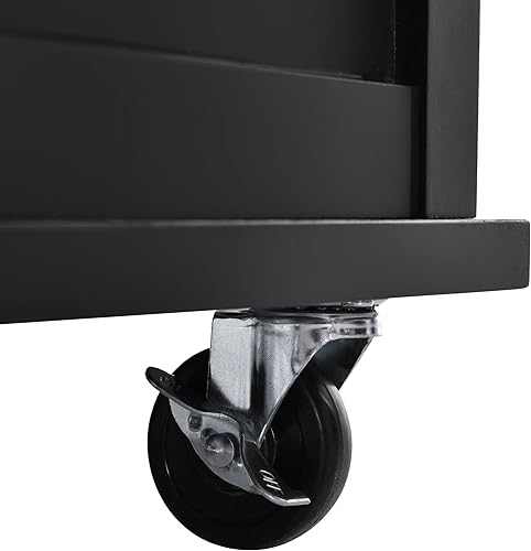 Miniatura 6 de Polibi Carrito móvil de isla de cocina con mesa de madera de goma, 2 cajones, puerta corrediza de armario, estante ajustable, soporte para toallas