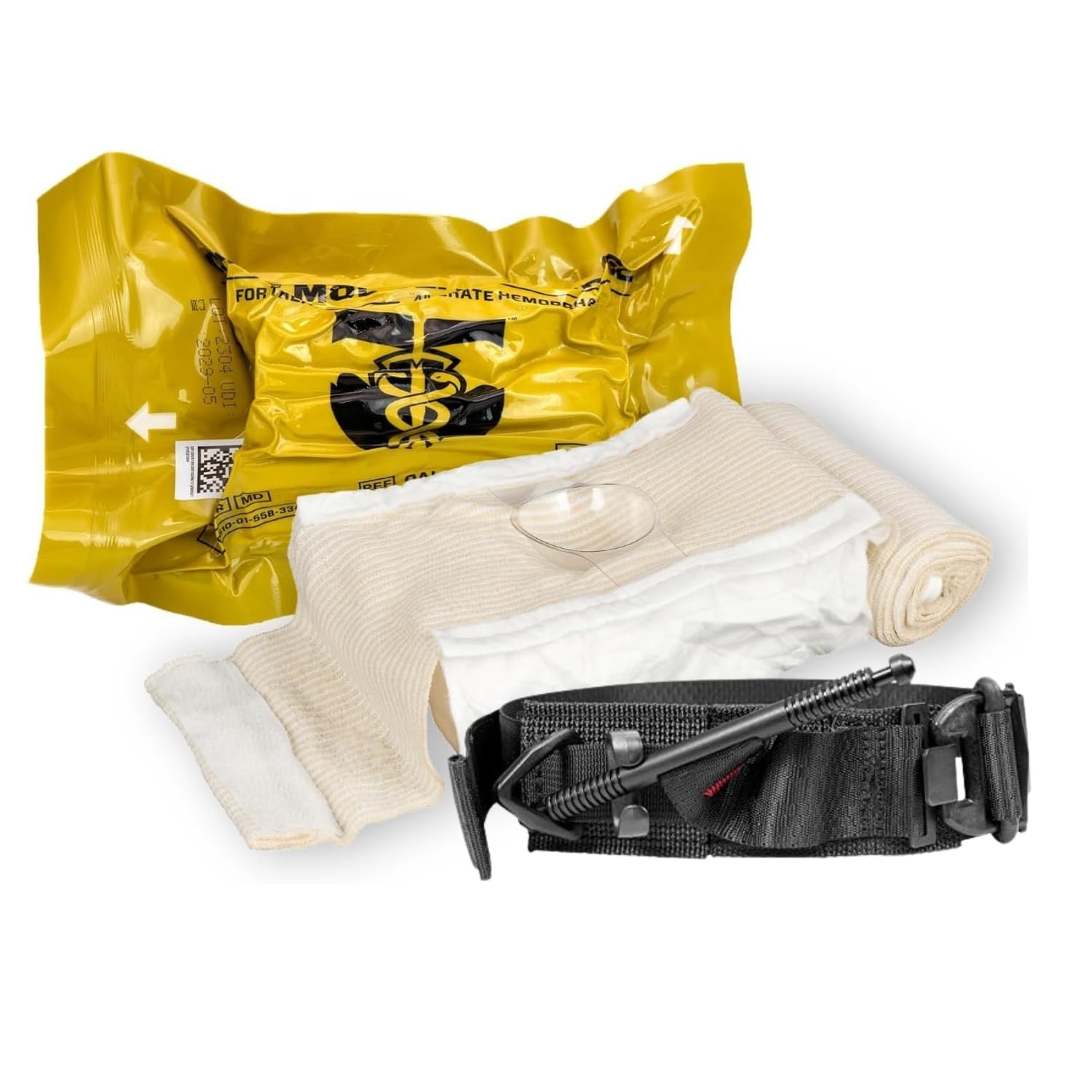TacMed Solutions Trauma Care Bundle – OLAES 4” Modular Trauma Bandage & SOF Tourniquet (Gen 5) Black – Advanced Bleeding Control Kit for Emergency, Military, and First Aid Use