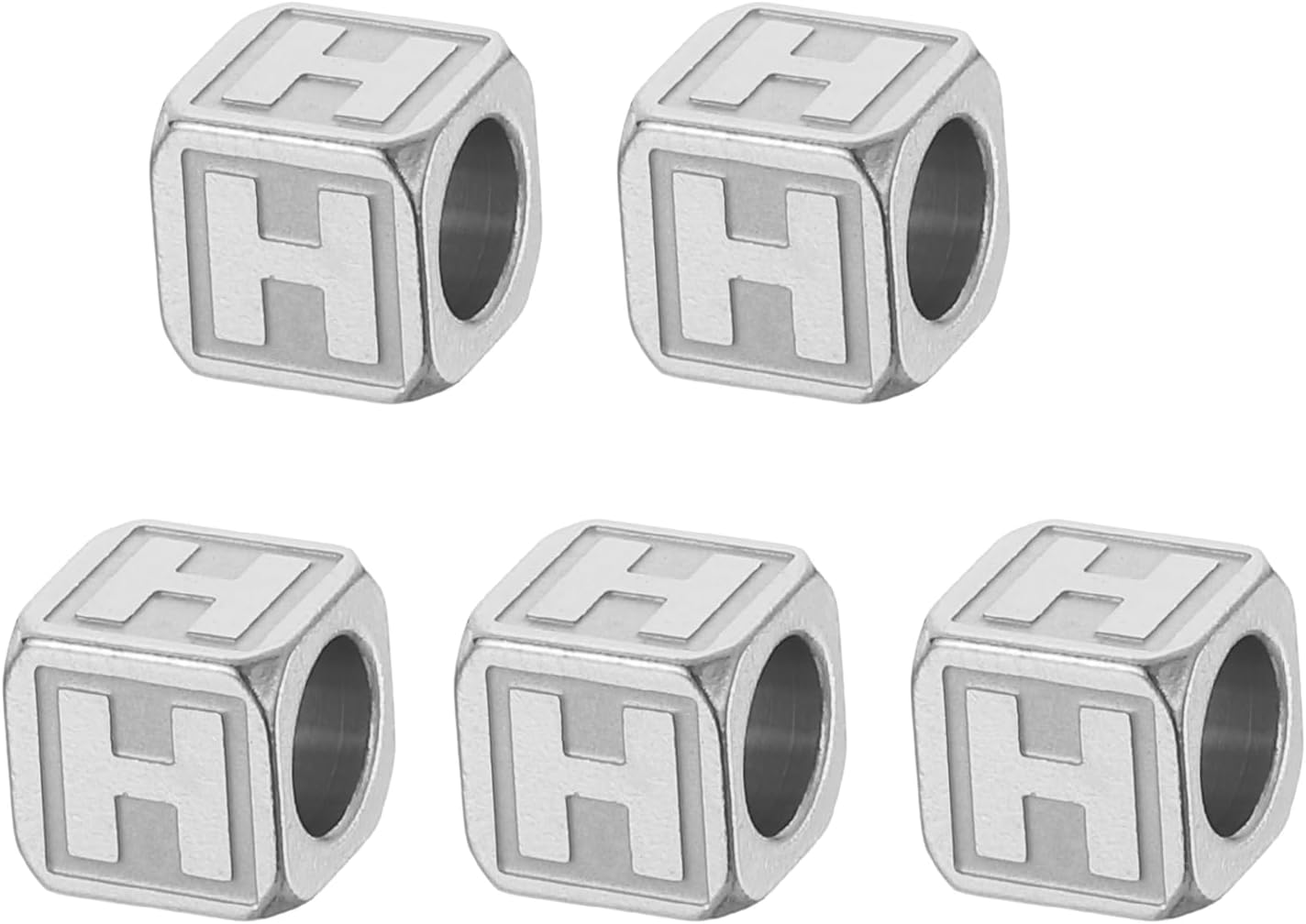 PATIKIL Steels Letter Beads, Large Letter Charms for Bracelets Necklaces Bag Charms Shoe