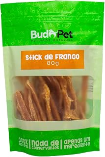 Petisco Natural para Cães e Gatos - Stick de Frango - Embalagem com 80 g - Budopet