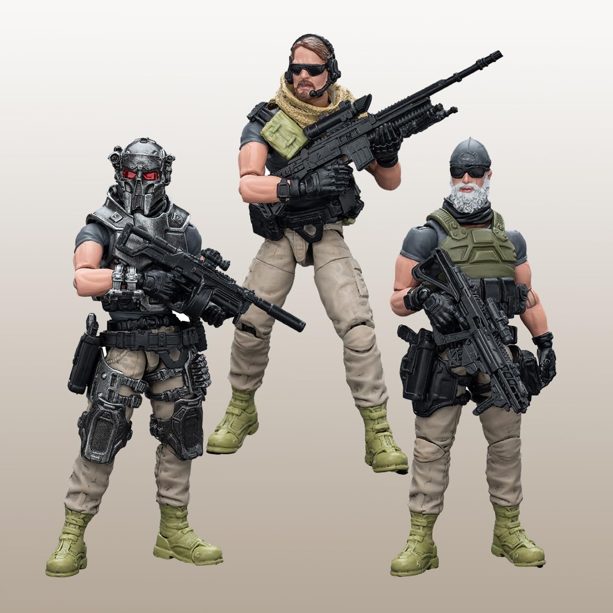 Amazon.co.jp: JoyToy 1:18スケール 3パック サック 傭兵 ミリタリー