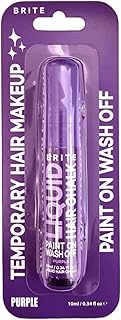 Brite Liquid Purple Hair Chalk | Cruelty-Free, Easy to Apply, & Washes Off Effortlessly | Vegan Temporary Hair Color | 0.34 Fl Oz