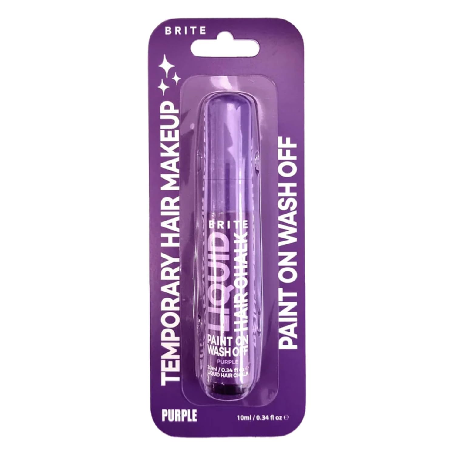 Brite Liquid Purple Hair Chalk | Cruelty-Free, Easy to Apply, & Washes Off Effortlessly | Vegan Temporary Hair Color | 0.34 Fl Oz