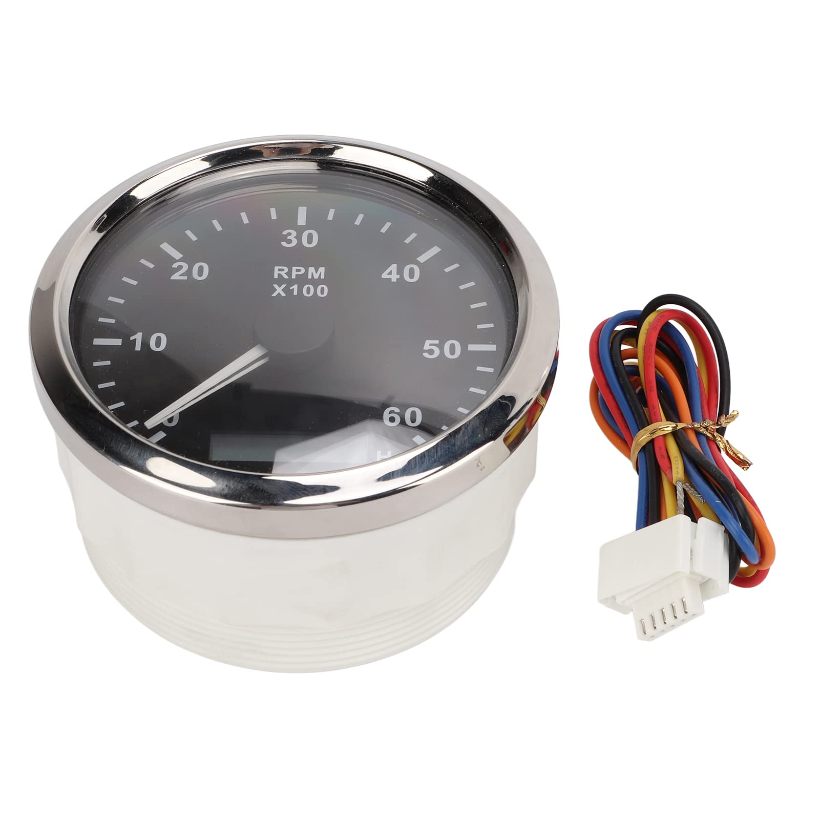 Contagiri marino impermeabile 12V 24V RPM Gauge 0 6000RPM per motori a benzina Barche Auto Camion Acciaio inossidabile Plastica ABS Compatto portatile