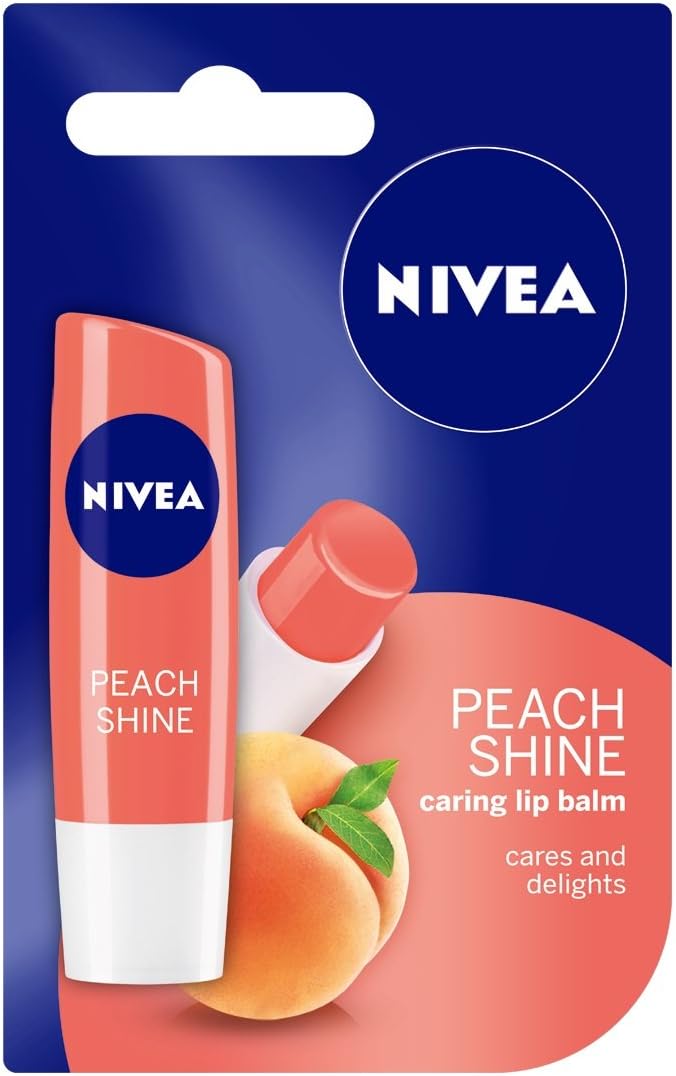 Lip Balm Fruity Shine, Glossy Finish - Peach,4.8 g (Pack of 1)