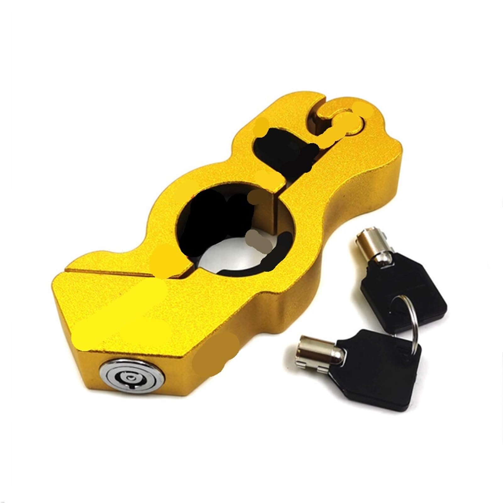 Motorcycle Handlebar Lock AntiTheft Handlebar Lock Throttle Grip Aluminum Alloy Motorcycle Portable Security Device Parking Motorbike Lock Security(Gold)