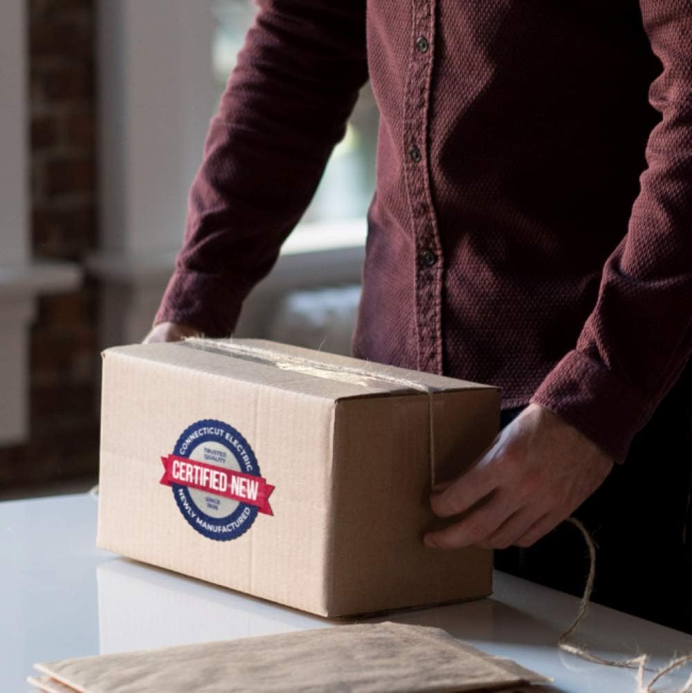 Qiegħ view of the circuit breaker with text 'ALLOW 1/4 AIR SPACE AT BOTTOM'.