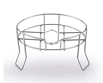 Heavy Duty Stainless Steel Mataka Stand/Water Pot Stand, Plant Pot Stand Rack (Deluxe mataka stand) (Round Mataka Stand)