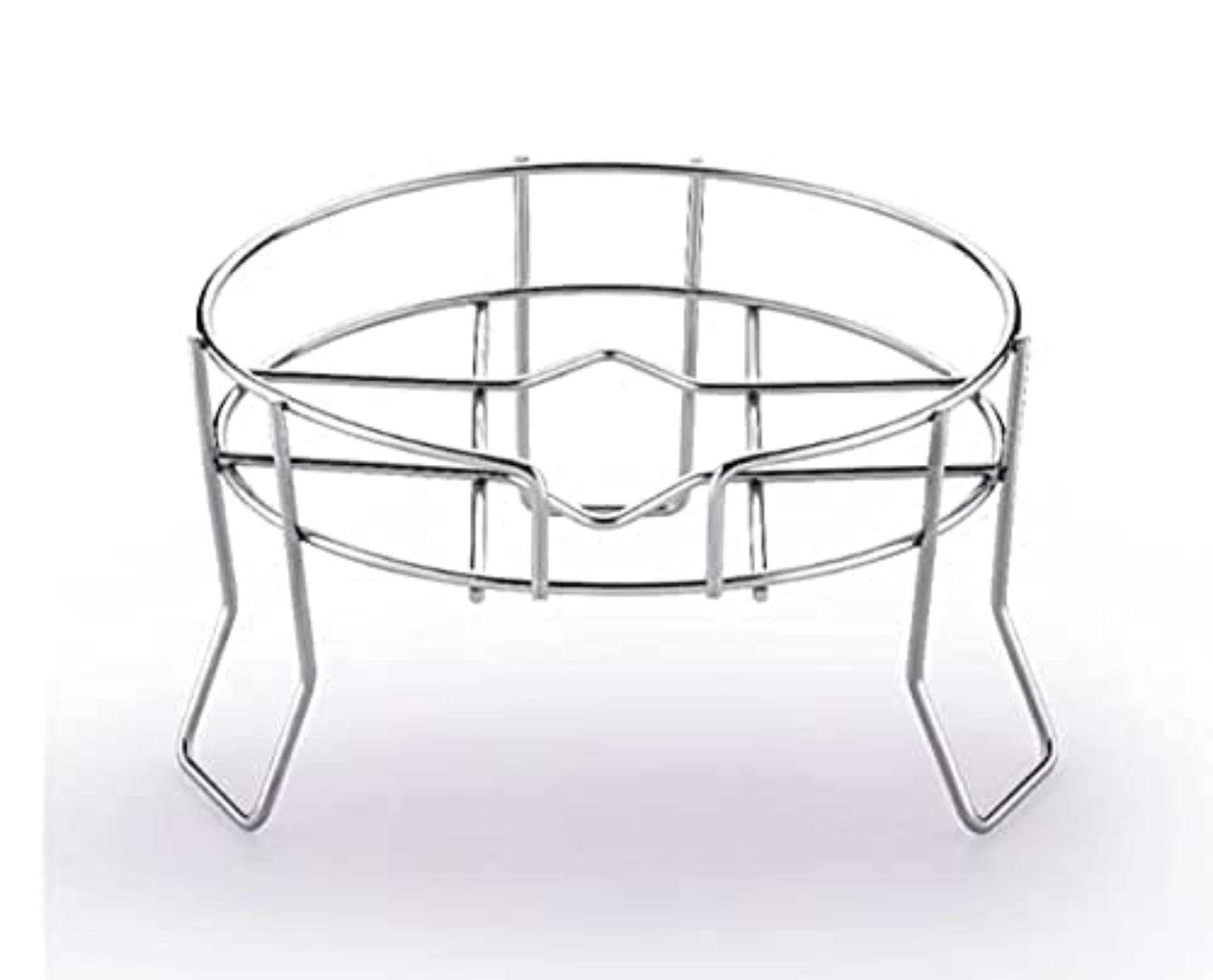 WELLCOOK Fancy Water Matka and Pot Stand Stainless Heavy Steel Pot Stand Jug Kitchen matka stand for kitchen steel Rack Chrome Plated Plant Pot Stand