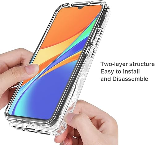 Miniatura 4 de Funda para Xiaomi Redmi 9CRedmi 10ARedmi 9 Activ con protector de pantalla de vidrio templado, funda protectora de cuerpo completo con bonito patrón