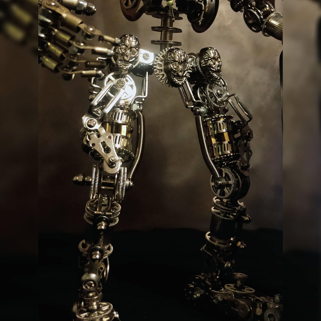 3D Metall Puzzle für Erwachsene, Futuristisches Mech-Skelett Modellbausatz mit Bewegliche Gelenke, DIY Kreativ und trendig Puzzle Modell für Desktop Ornaments & Geschenke (1250 Teile)