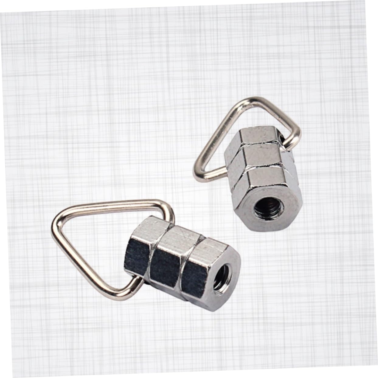 GOOHOCHY Banjo Strap Button Banjo Strap Locks Banjo Hardware Sturdy Iron Material Easy to Install No Modification Required for Banjo Straps Silver 2 Pcs Set