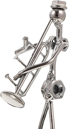 Miniatura 8 de ARTIBETTER Escultura decorativa de músico, juego de 4 figuras de acento, figura de banda de música de hierro, estatua de músico, guitarrista para