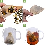 Vista 6 de Eco-Fil Bolsas de filtro de té desechables para té suelto, material de pulpa de madera, biodegradable y compostable, bolsitas infusoras de té vacías