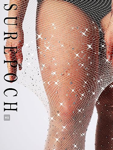 Image of SUREPOCH Powerhouse Sturdy Radiant Rhinestone Fishnet Stockings, Plus Size Tights Club Outfits for Women