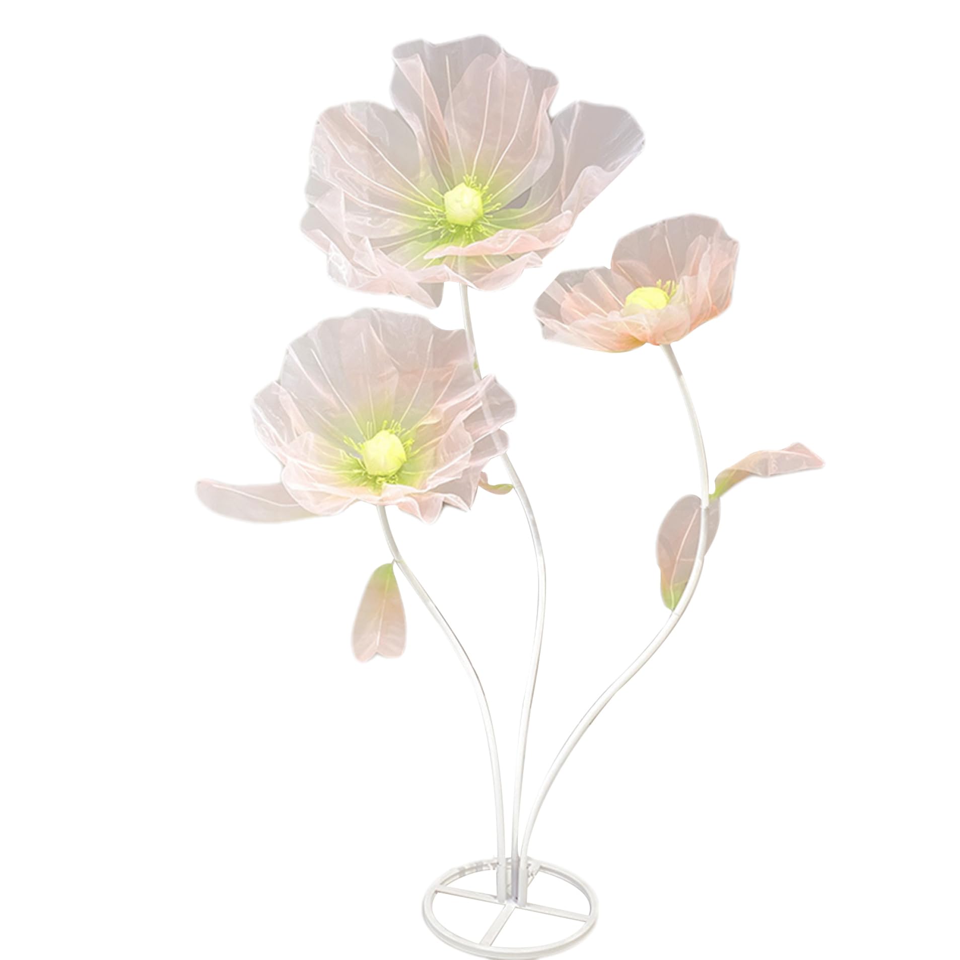 Fleurs géantes stables pour remplacer les décors floraux fragiles
