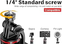 Vista 3 de C13D - Trípode portátil para teléfono de 53 pulgadas con 8 luces LED desmontables, trípode de vlog 4 en 1 con control remoto Bluetooth y base