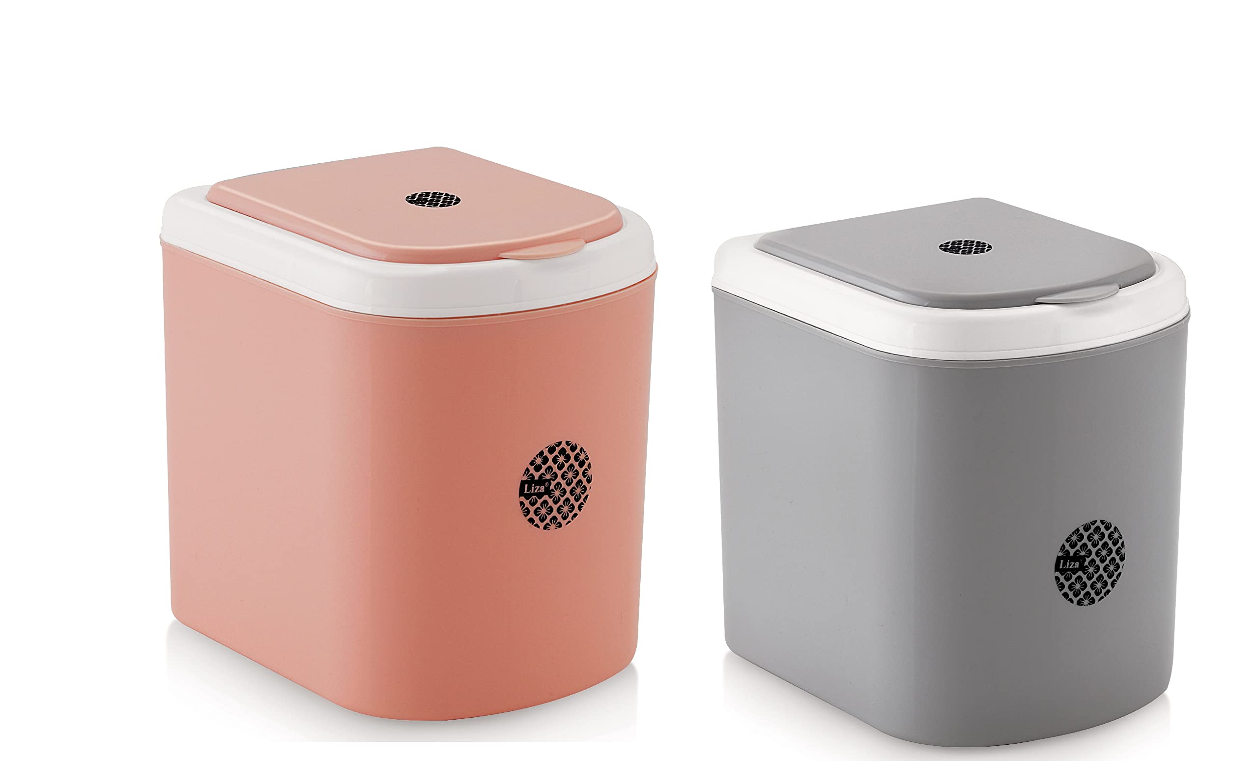 Nabhya Combo Of 2 pc Mini Waste Bin Disposal Dustbin for Car Office Desk and Home Use (Pink,Grey)-picture-23