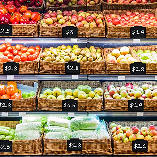 10 Pcs Basket Labels Clip, Pvc Kitchen Black Clip Label Holder Basket Bin Labels Clip With A Clear Protective Cover And A Pen For Pantry Organization And Storage Basket Label Holder(Gift 1X Mark Pen) #TOP5