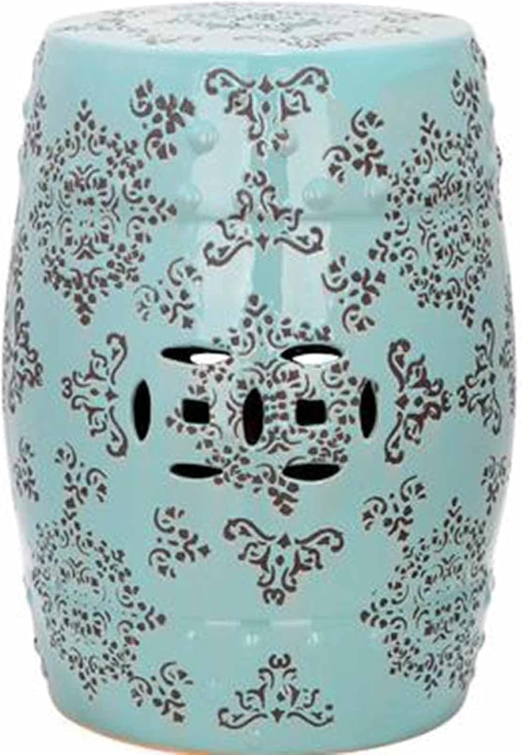 Decorative Garden stools, Patterned Ceramic Embroidered Piers, Sitting Pier Garden Stools, Balcony Outdoor Stools, Home Furnishing Supplies.(White)