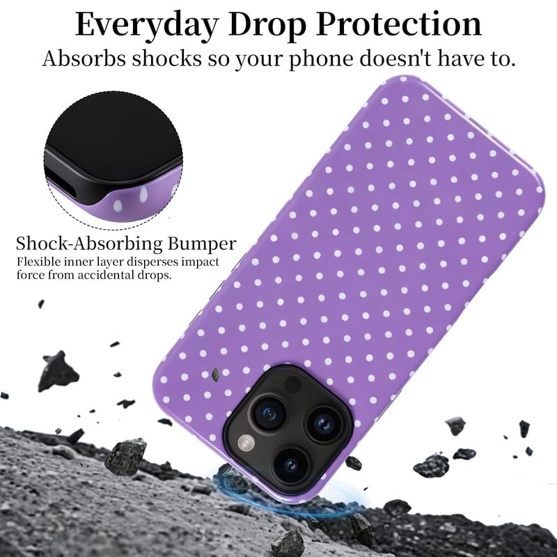Coque iPhone 13 Pro violette PAKESI rigide en PC et TPU antichoc - 6
