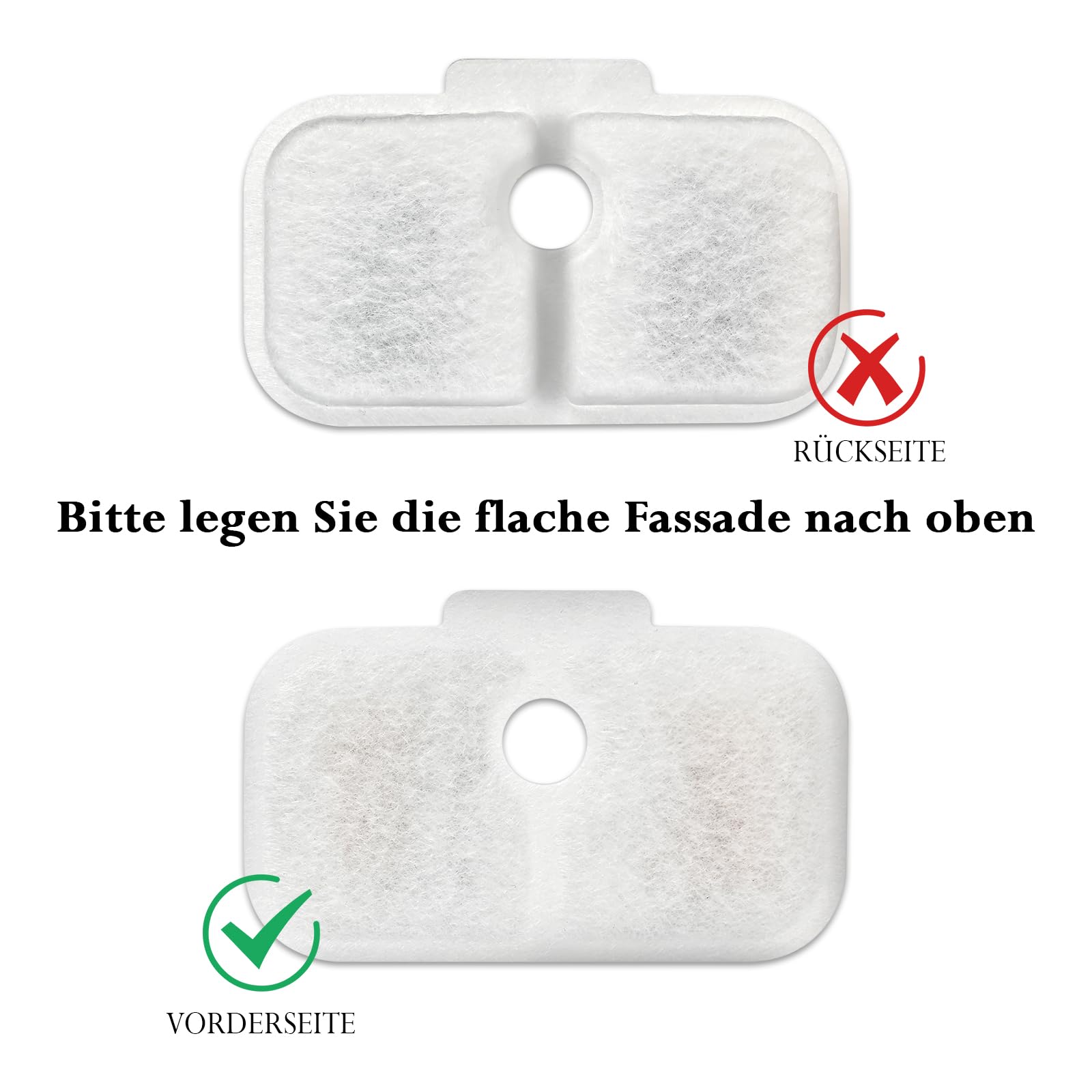 Dockstream Ersatzfilter-Set Für Petlibro Katzenbrunnen – 12 Filter + 12 Vorfilterschwämme (für PLWF005, PLWF115, PLWF105)