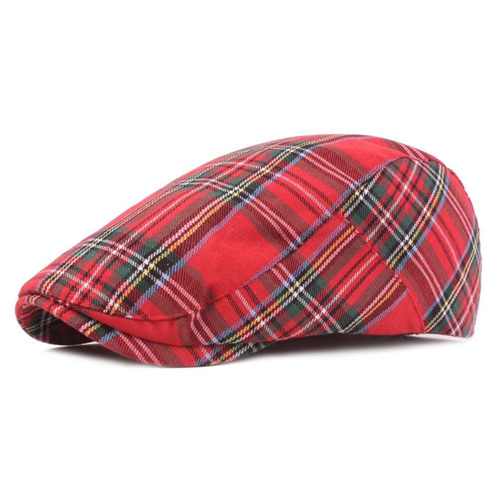 Schiebermütze Barret Flat Cap Herren Damen Tellermütze Klassische 1920 Stil Flatcap Newsboy Cap Verstellbar Baumwolle Vintage Freizeit Barett Traditionelle Hut Kostüm Accessoires