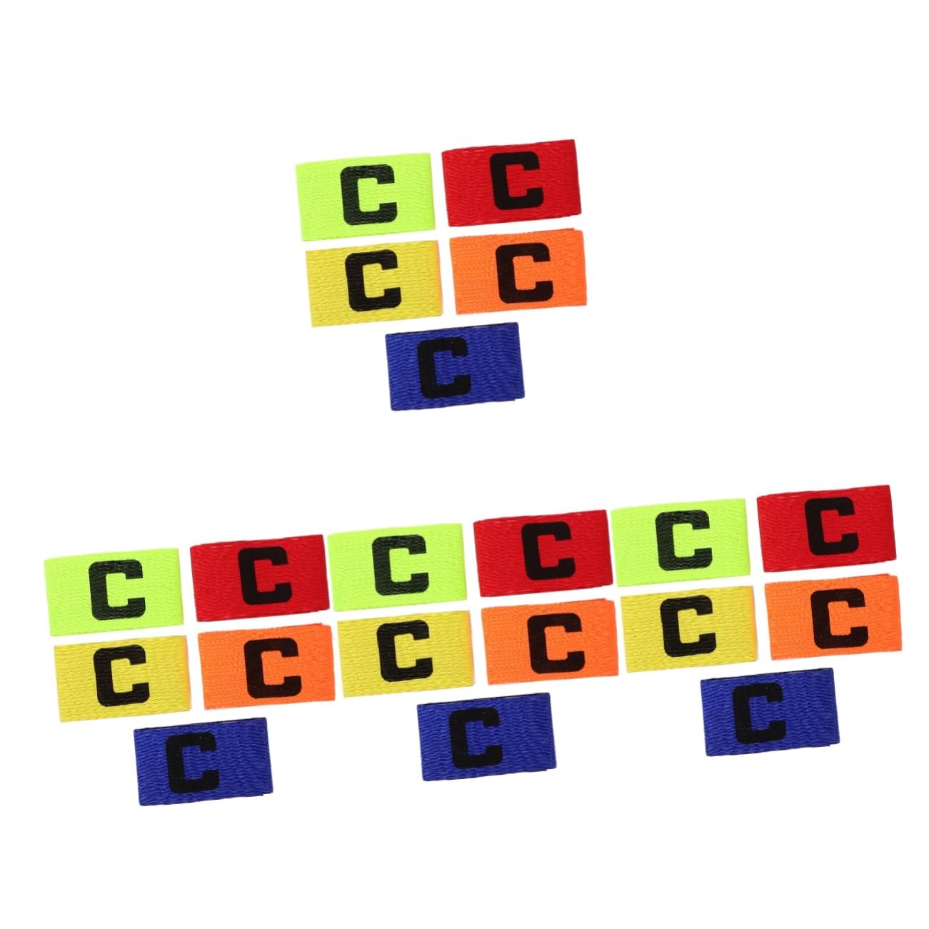 BESPORTBLE 4sets Professional Football Arm Bands Soccer Captain Armband Workout Resistance Bands 5pcs*4