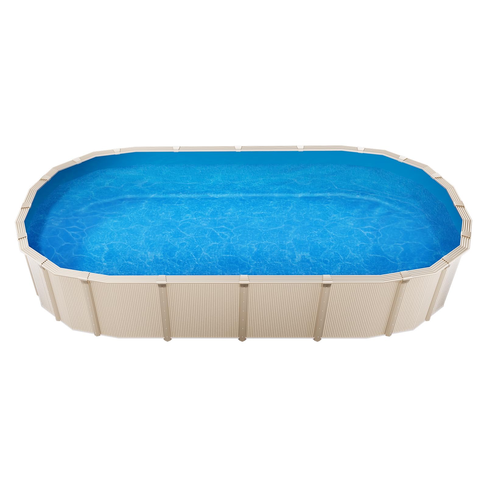 VEVOR Revêtement de Piscine Ovale, 610x375x147 cm, Doublure Chevauchement Vinyle Calibre Standard, Résiste à l'usure, Rétention d'eau, pour Piscines Hors Sol à Parois Hauteur 132 cm, Couleur Unie