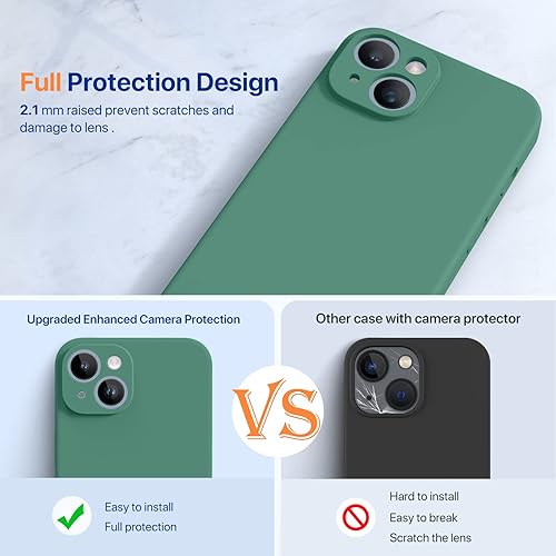 Miniatura 340 de Miracase - Funda diseñada para iPhone 11 con protector de pantalla, funda de goma de silicona líquida, protección total contra caídas y a prueba