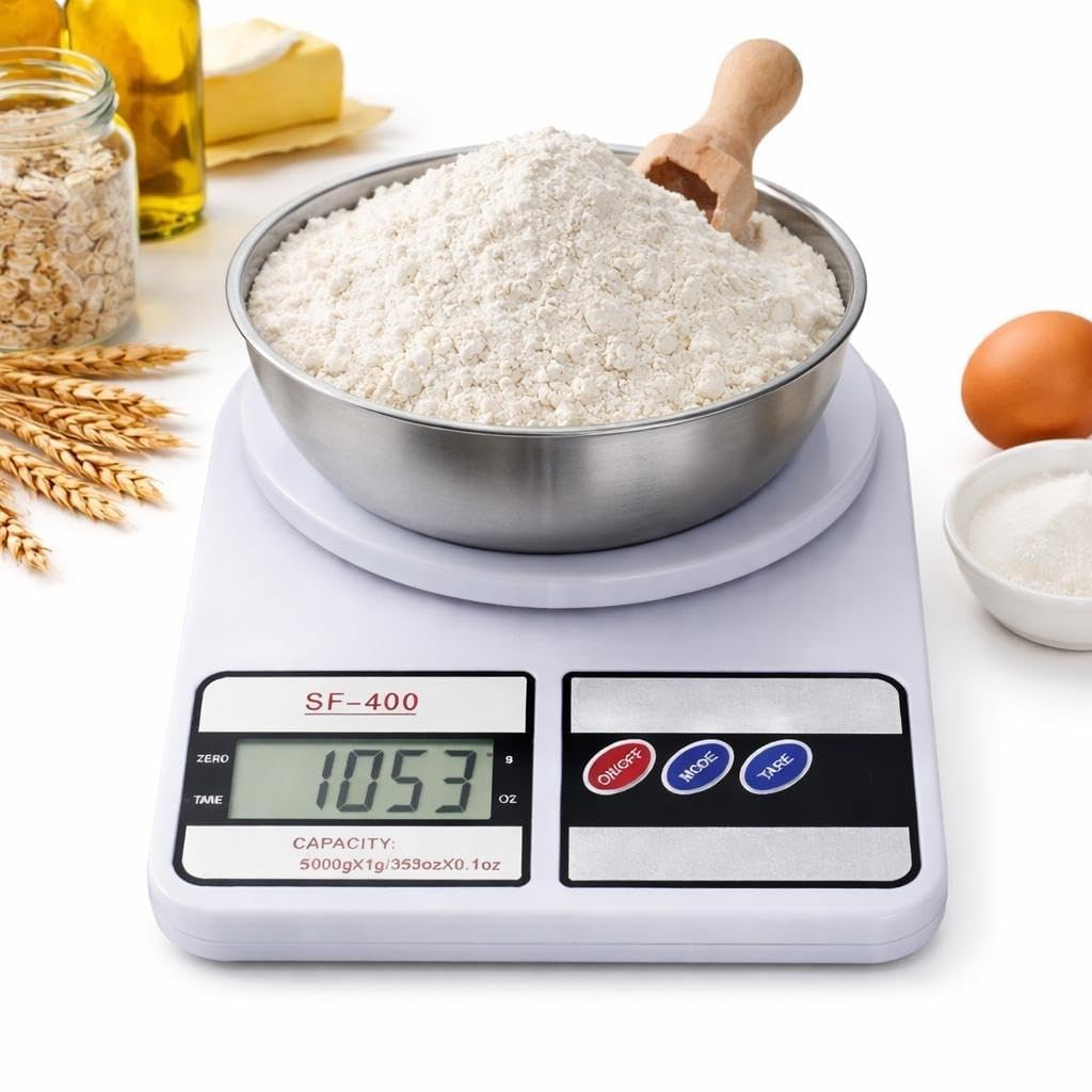 Digital Kitchen Weighing Scale SF-400-10kg x 1g | Electronic Food Weight Machine with LCD Display | Multipurpose Portable Kitchen Scale for Cooking, Baking, Grocery & Home Use-picture-34