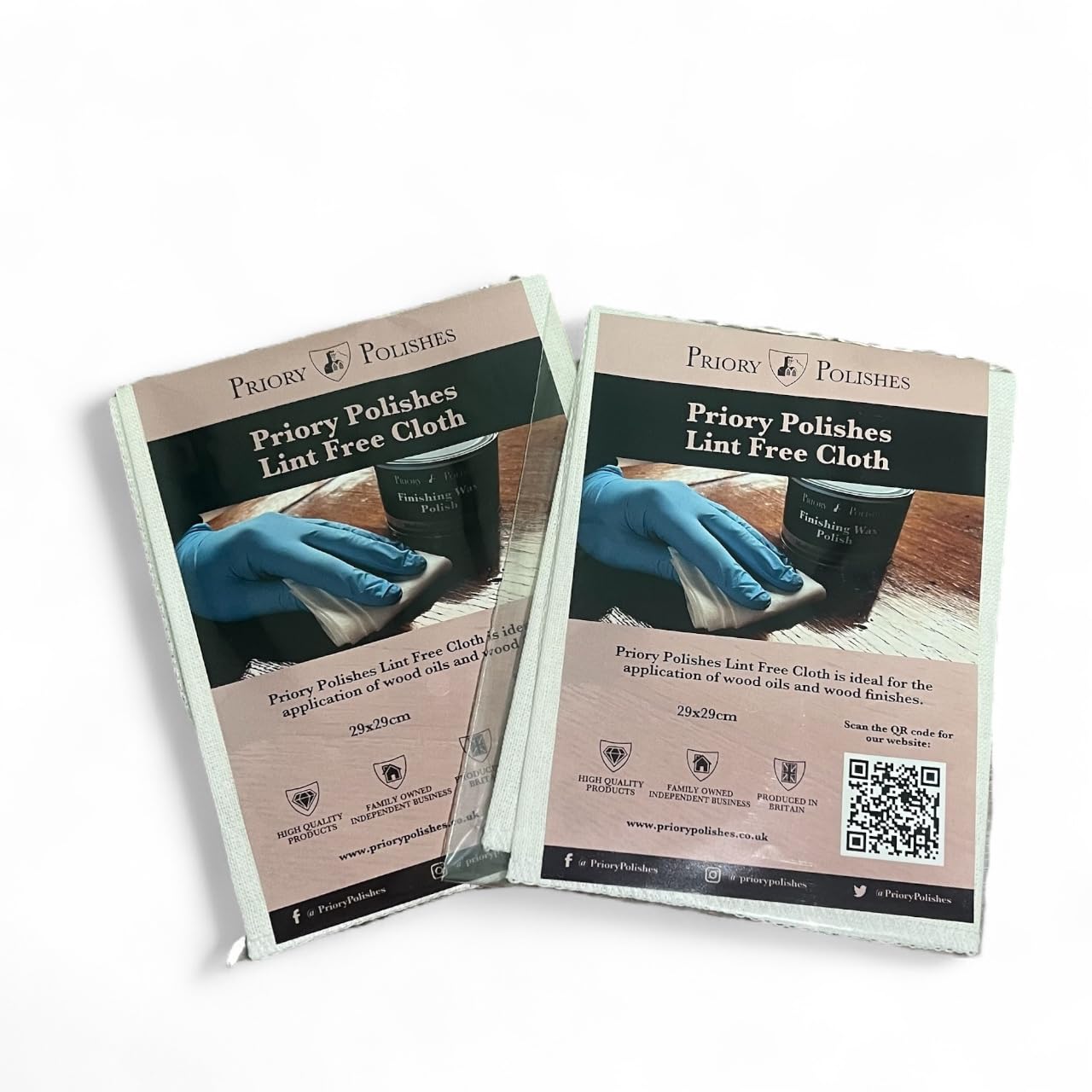 Priory Polishes White Lint Free Cloths (2)