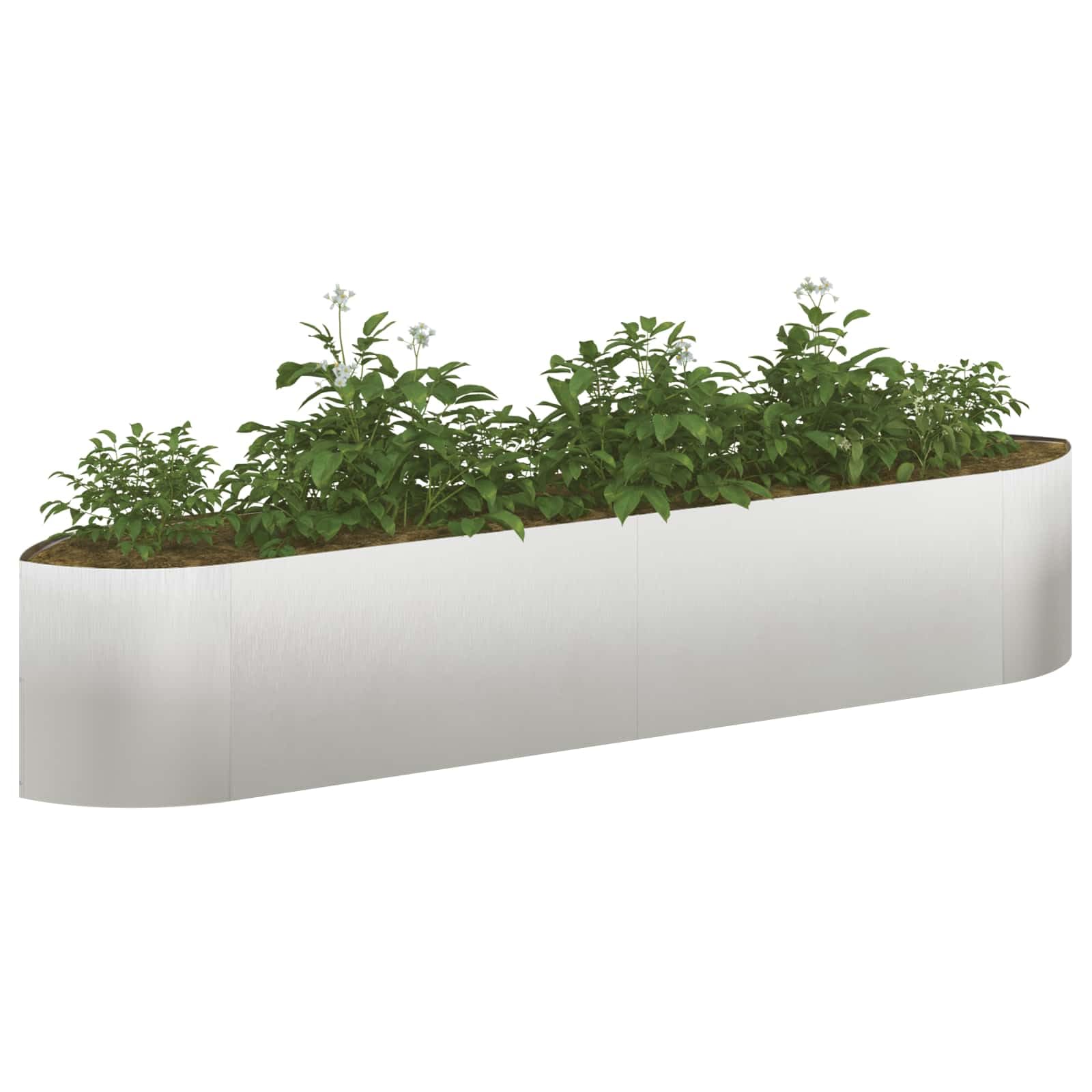 Elevated Garden Bed aus Edelstahl, 220 x 40 x 40 cm, für Gemüsegarten