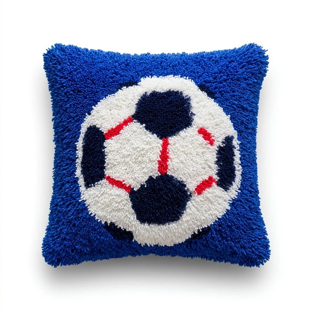 Wallustrioaw Latch Hook Cushions-H Latch Hook Kits For Adults Beginners,Football Pattern