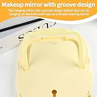 Vista 6 de TBWHL Bonito espejo de escritorio de dibujos animados con gato para escritorio, espejo de escritorio con soporte para niñas, niños, espejo